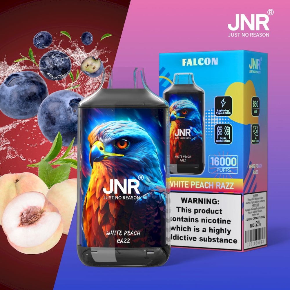 JNR Falcon 16000 – Išsamus vienkartinio elektroninio cigarečių prietaiso apžvalga